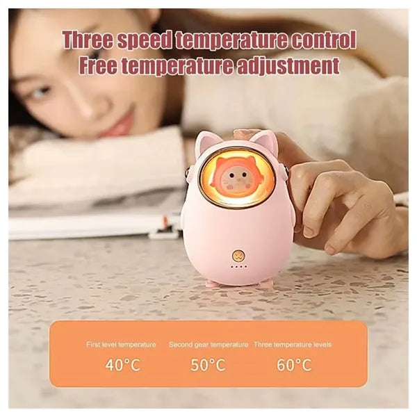 2 In 1 Cute Hand Warmer 10000mAh Power Bank Night Light
