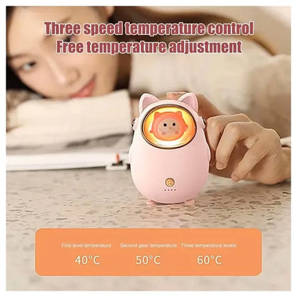 2 In 1 Cute Hand Warmer 10000mAh Power Bank Night Light