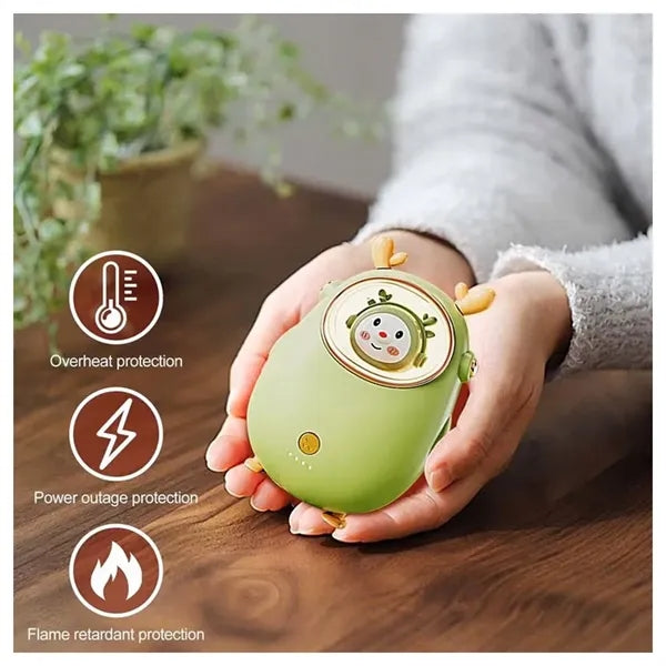2 In 1 Cute Hand Warmer 10000mAh Power Bank Night Light