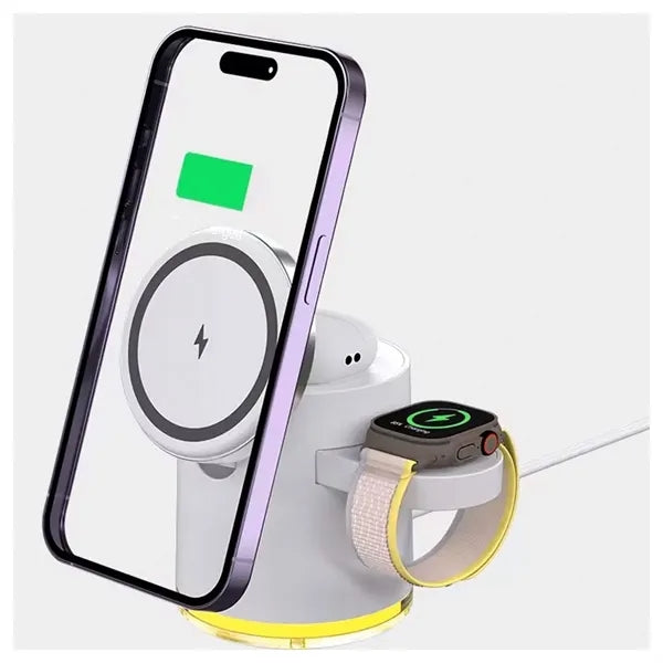 Foldable 3-in-1 Magnetic Wireless Charging Station