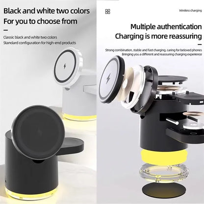 Foldable 3-in-1 Magnetic Wireless Charging Station