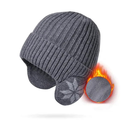 Warm Knit Winter Hat with Ear Protection