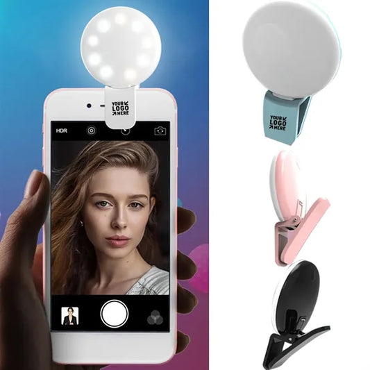 Portable Selfie Ring Led Phone Light With Clip