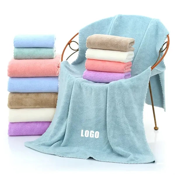 Plush Coral Fleece Towel  Soft & Absorbent Essentials