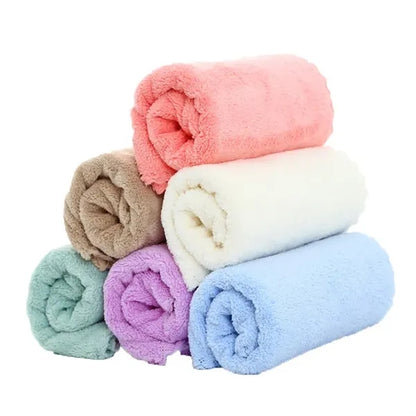 Plush Coral Fleece Towel  Soft & Absorbent Essentials