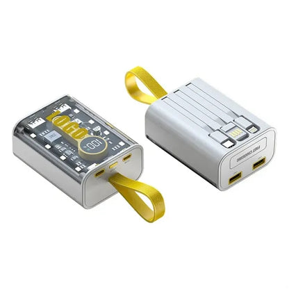 Compact Power Bank with Built-in Cable