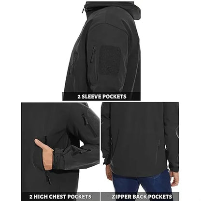 Winter Warm Fleece Softshell Hooded Jacket