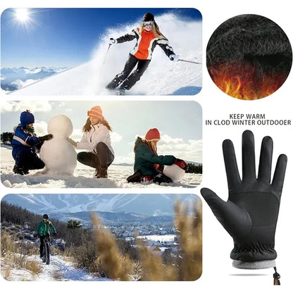 Winter Warm Thickened Fleece Waterproof Touchscreen Gloves