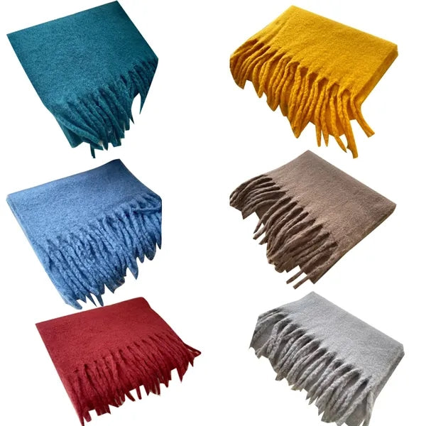 Solid Long Warm Winter Scarves Shawl Wraps for Women