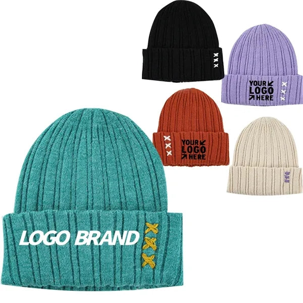 Cute Winter Cashmere Knit Beanie Hat