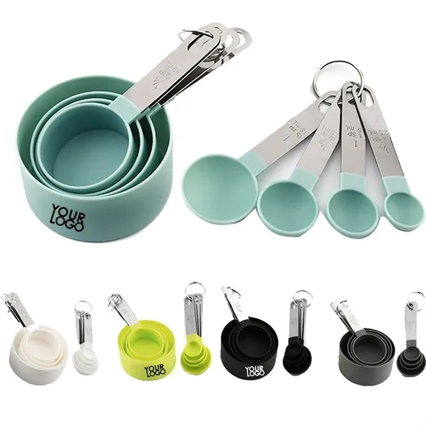 Plastic Kitchen Measuring Cups Baking 8 in 1 Set