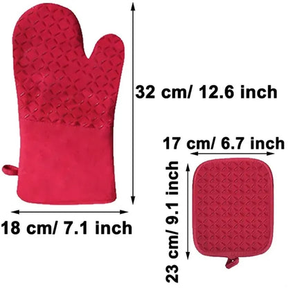 Oven Gloves Pot Holder Set