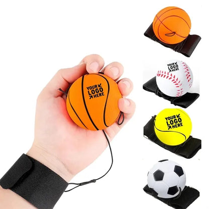2.36" Wrist Return Rubber Sports Rebound Ball On String