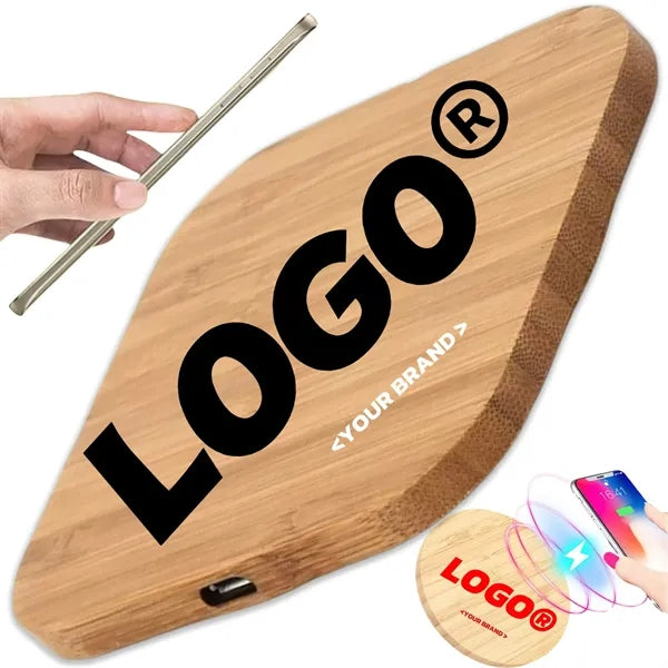 Bamboo Wood Fast Wireless Charger 15W Fit for type c