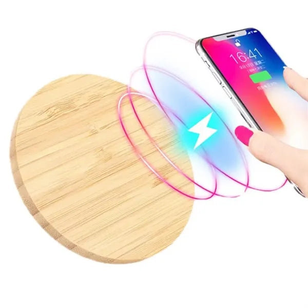 Bamboo Wood Fast Wireless Charger 15W Fit for type c