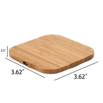 Bamboo Wood Fast Wireless Charger 15W Fit for type c