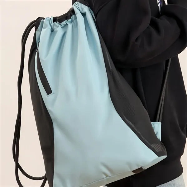 Gym Bag Yoga Case Shoe Pocket Exercise Drawstring Backpack