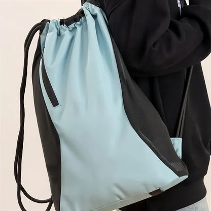 Gym Bag Yoga Case Shoe Pocket Exercise Drawstring Backpack