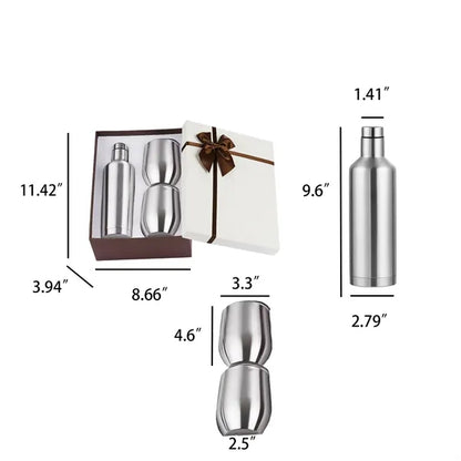 17oz 3pcs Set Stainless Steel Bottle Cups Wine Tumbler
