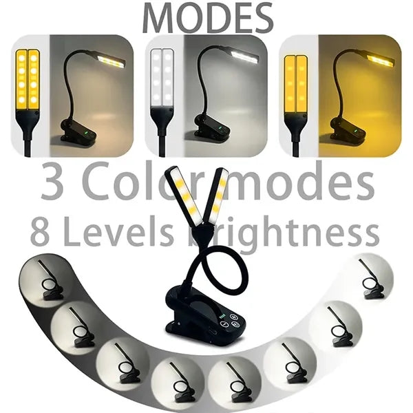 Clip-On Book Light  Touch Control