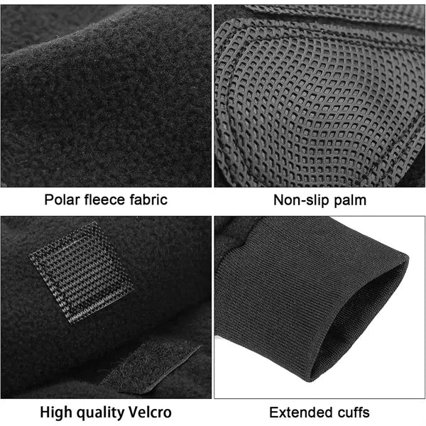 Fingerless Fleece Mittens Winter Gloves