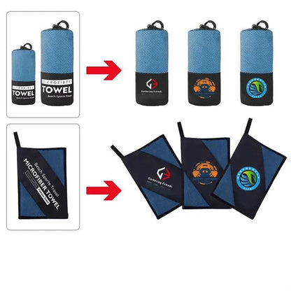Beach Towel Quick Dry Absorbent Packable Travel  Camping