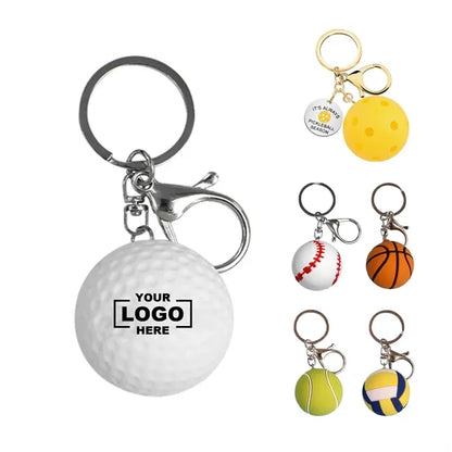 Sports Ball Shape Stress Reliever Keychain