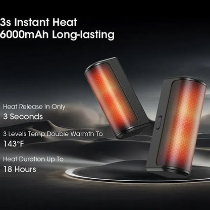 6000mAH Magnetic Hand Warmers Power Bank Rechargeable 2 Pack