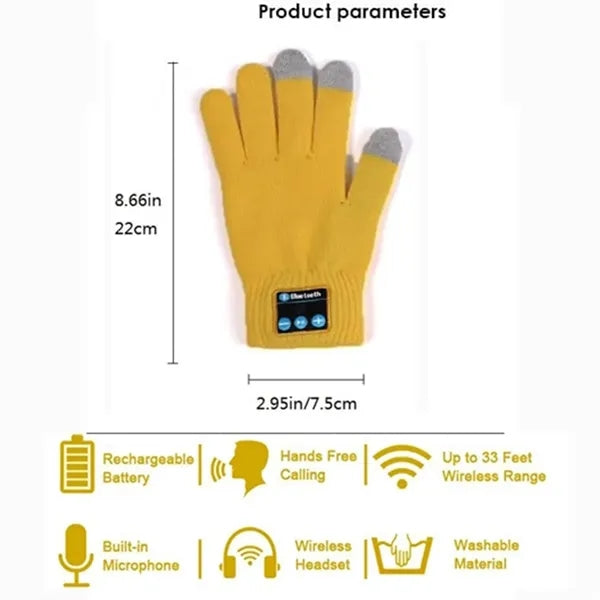 Wireless Touch Screen Bluetooth Gloves