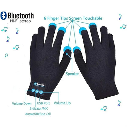 Wireless Touch Screen Bluetooth Gloves