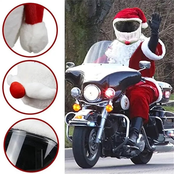 Christmas Santa Motorcycle Helmet Cover
