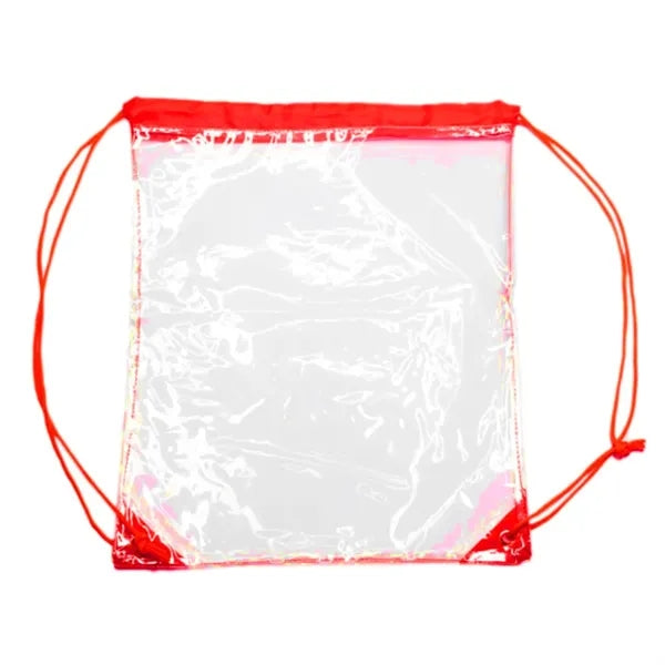 Clear PVC Drawstring Backpack w/ Matching Cinch Bag