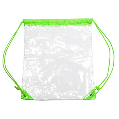 Clear PVC Drawstring Backpack w/ Matching Cinch Bag