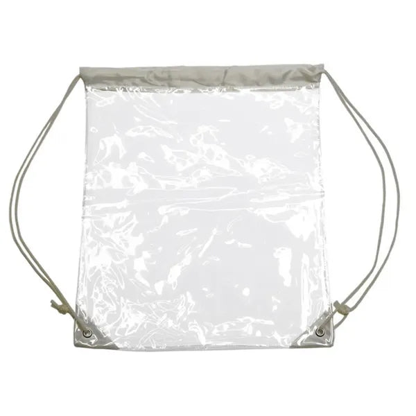 Clear PVC Drawstring Backpack w/ Matching Cinch Bag