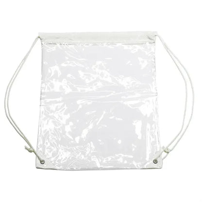 Clear PVC Drawstring Backpack w/ Matching Cinch Bag