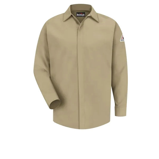 Bulwark Shirts - Men's Gripper Front Long Sleeve Shirt 7O...