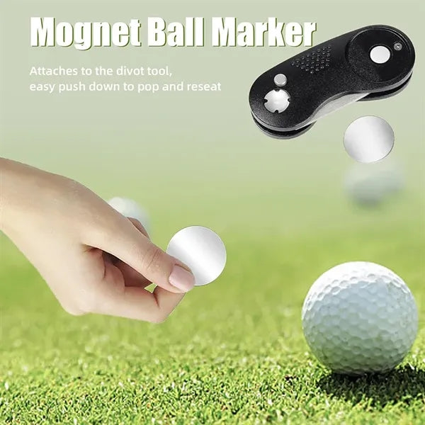 Stainless Steel Foldable Golf Divot Repair Tool