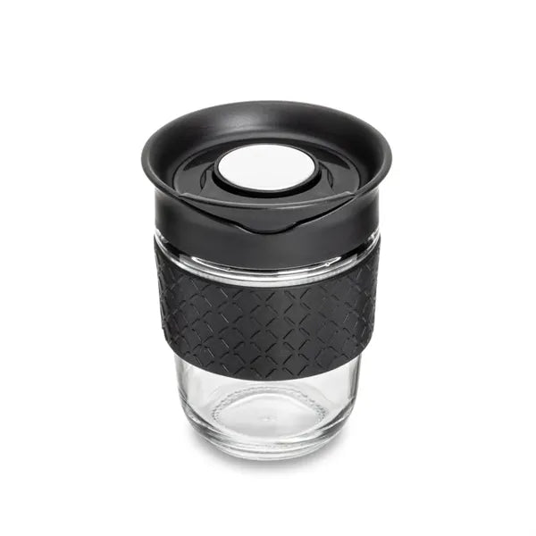 Adana Glass Medium Tumbler w/Silicone Band - 12oz