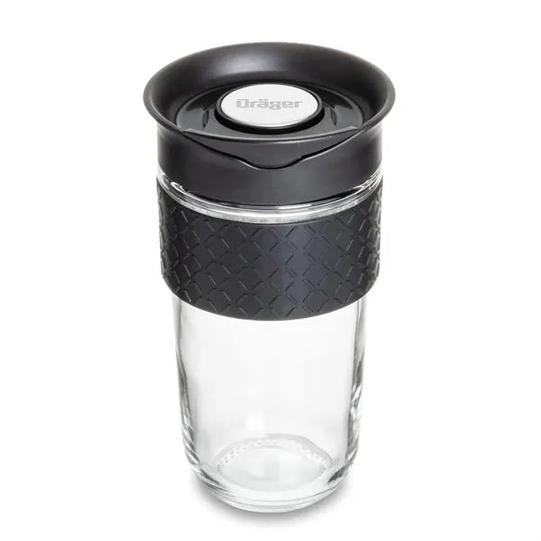 Adana Glass Large Tumbler w/Silicone Band - 18oz