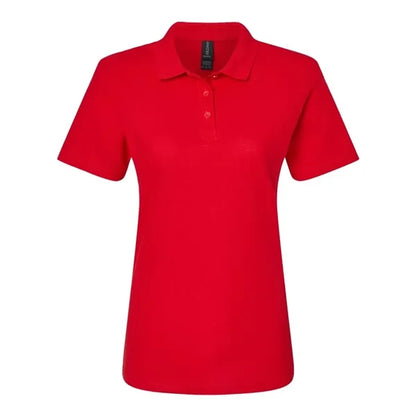Screen Printed Gildan Women's Pique Polo Shirt