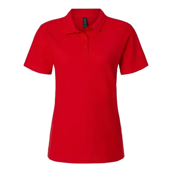 Screen Printed Gildan Women's Pique Polo Shirt