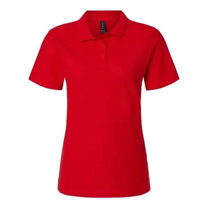 Screen Printed Gildan Women's Pique Polo Shirt
