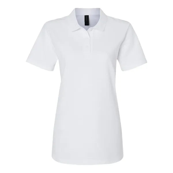 Screen Printed Gildan Women's Pique Polo Shirt