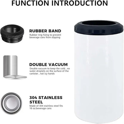 16oz 4-in-1 Can Cooler Insulated Tumbler