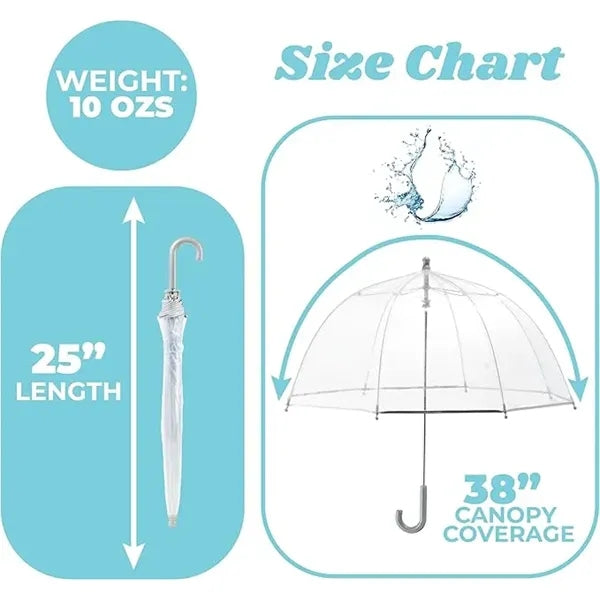 Clear Bubble Umbrella with Dome Canopy 32"