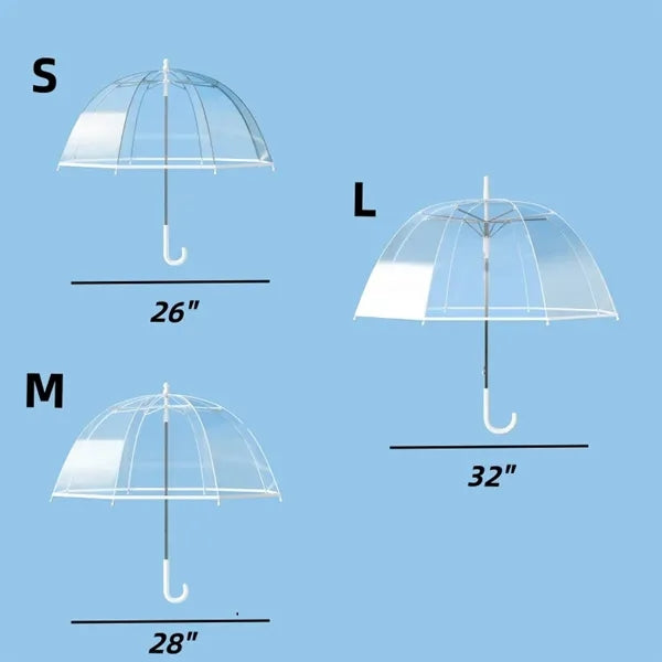 Clear Bubble Umbrella with Dome Canopy 32"