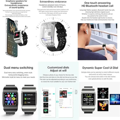 Smart Watch with Wireless Bluetooth Headset