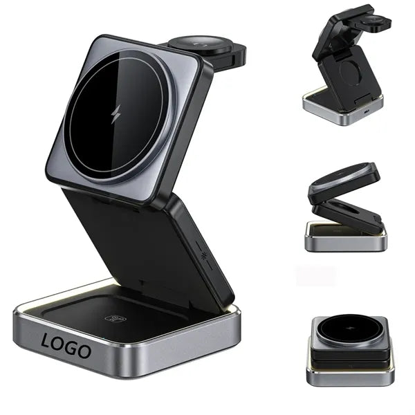 Foldable 3 in 1 Charger Station