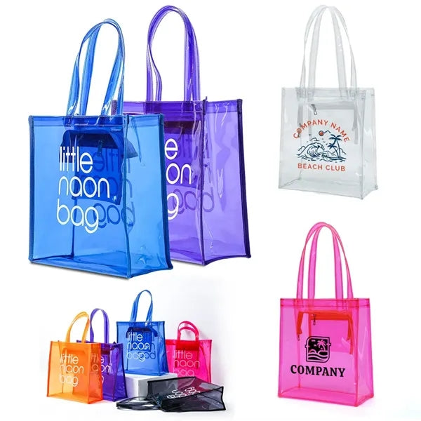 Clear PVC Jelly Beach Tote Bag