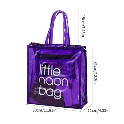 Clear PVC Jelly Beach Tote Bag